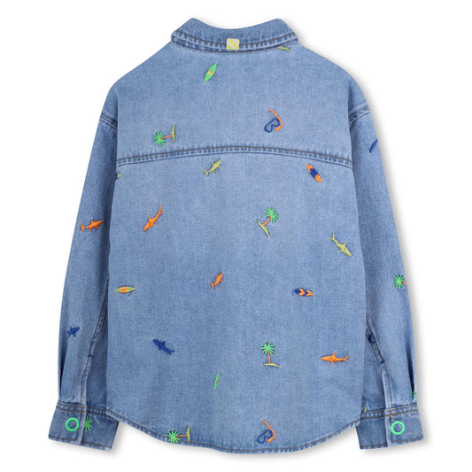 Billieblush Jeanshemd mit Stickerei - Double Stone Bleach