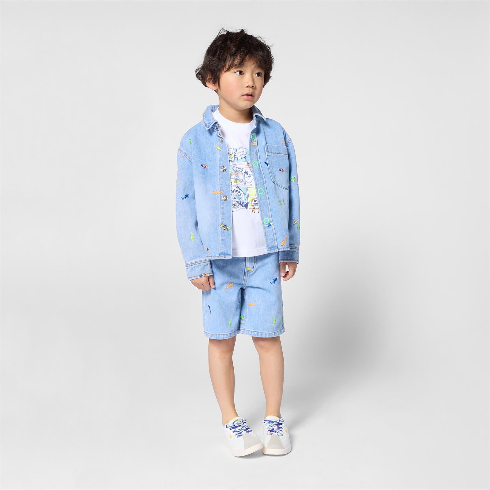 Billieblush Jeanshemd mit Stickerei - Double Stone Bleach