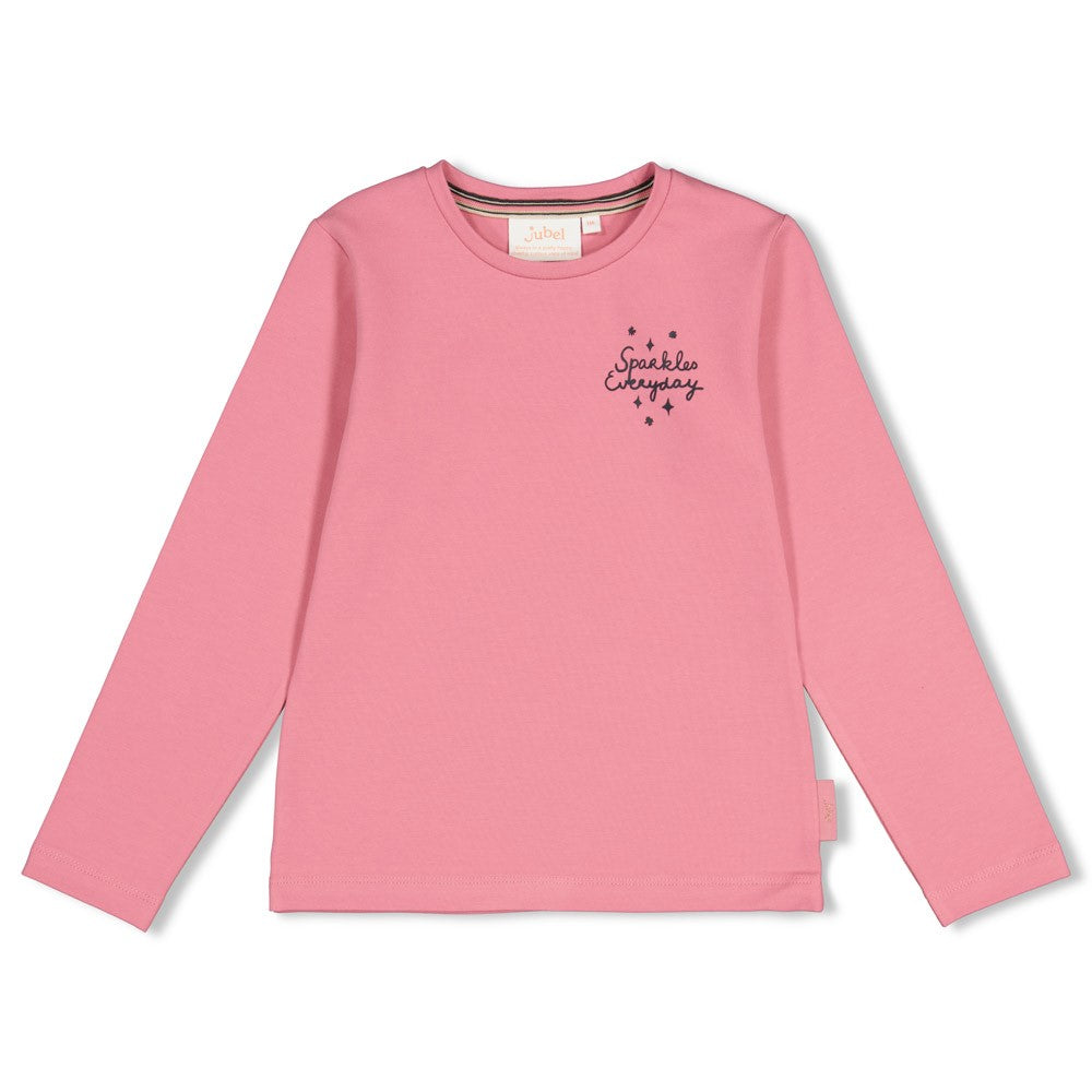 Jubel Langarmshirt  mit Rückendruck - Rosa