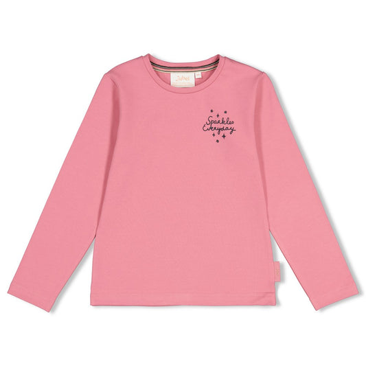 Jubel Langarmshirt  mit Rückendruck - Rosa