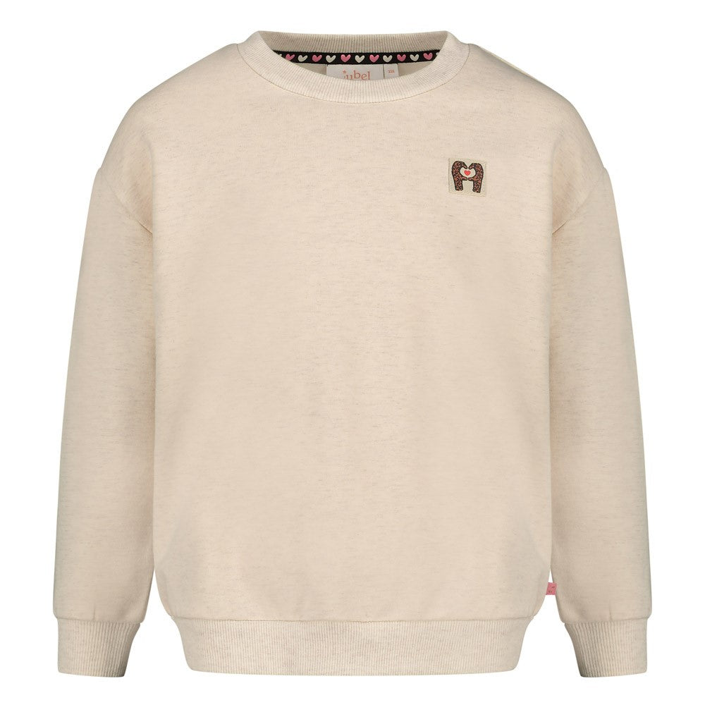 Jubel Sweatshirt mit Rückendruck - Natur Melange