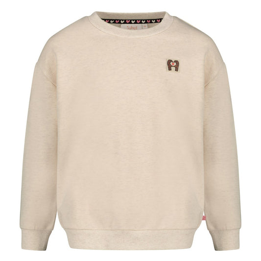 Jubel Sweatshirt mit Rückendruck - Natur Melange