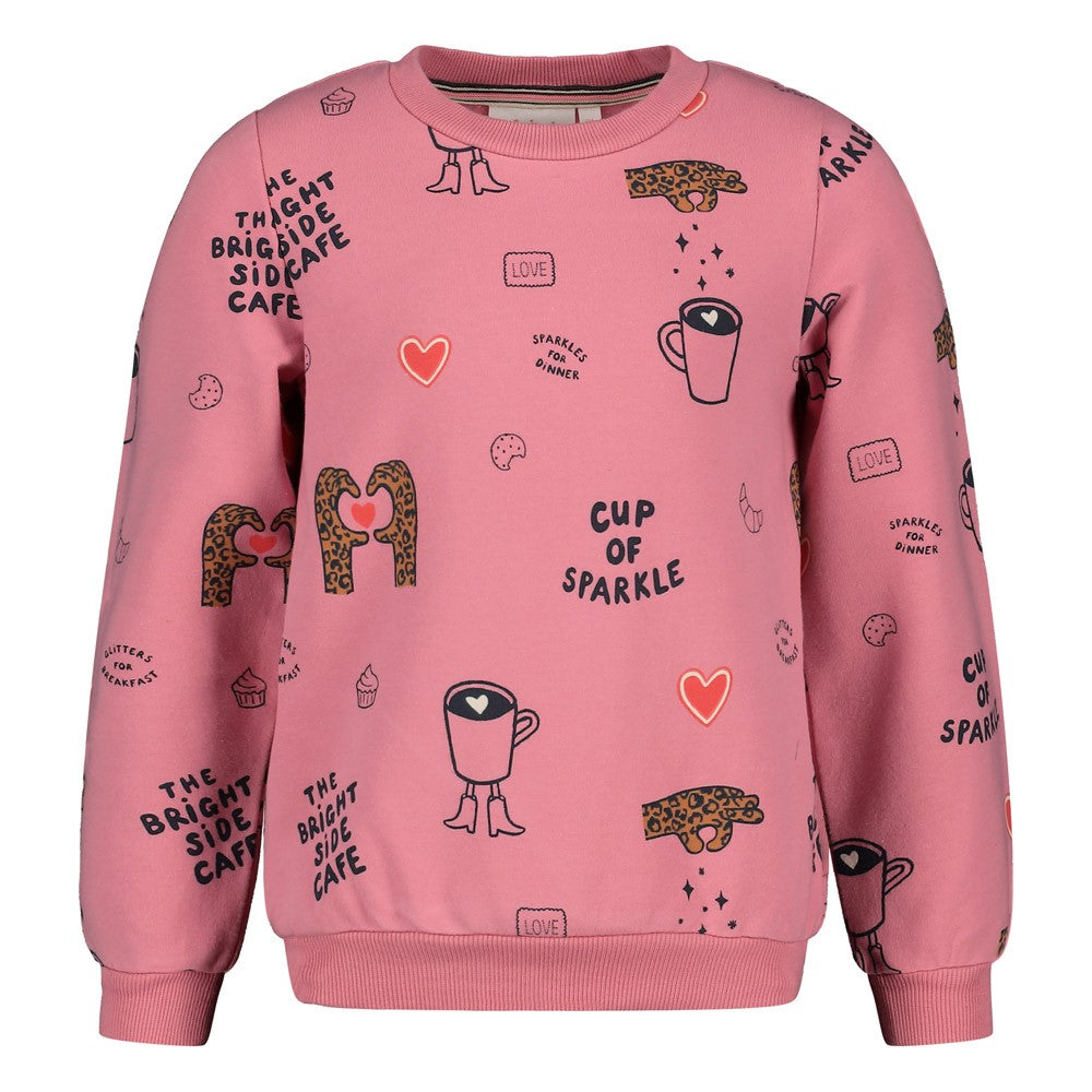 Jubel Sweatshirt mit einem Alloover Druck - Rosa