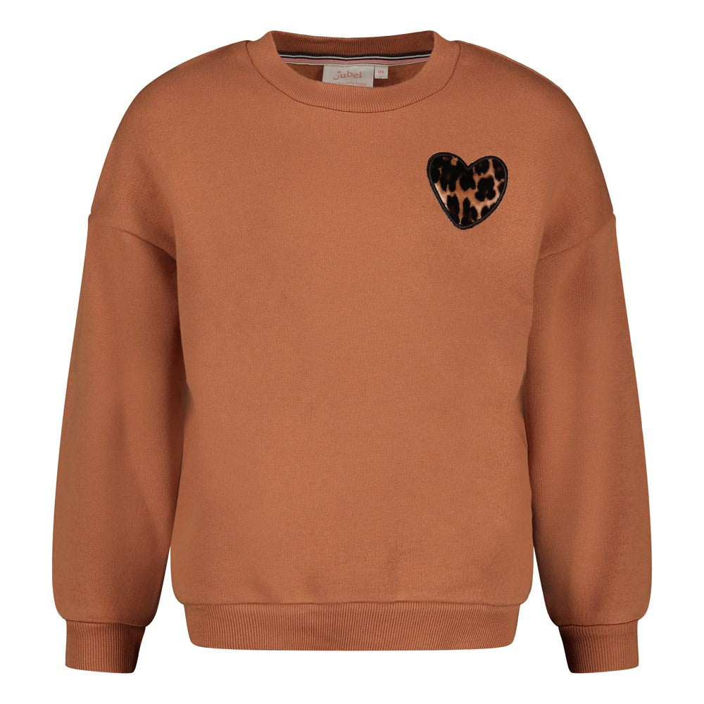 Jubel Sweatshirt mit Rückendruck - Caramell
