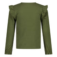 Bild in Galerie-Betrachter laden, Jubel Langarmshirt mit Rüsche - Olive

