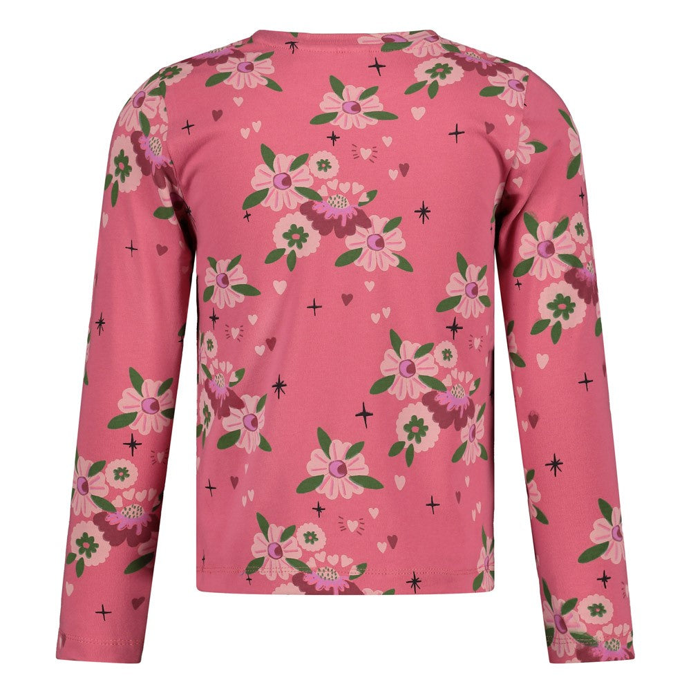 Jubel Langarmshirt mit einem Allover Druck - Rosa