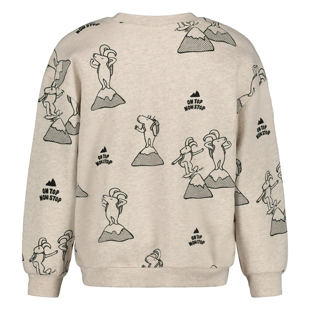 Sturdy Sweatshirt mit einem Allover Druck - Natur Melange