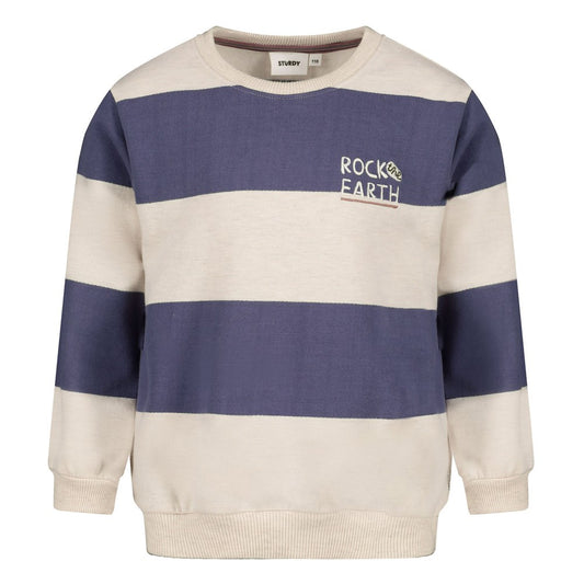 Sturdy Sweatshirt, gestreift - Blau