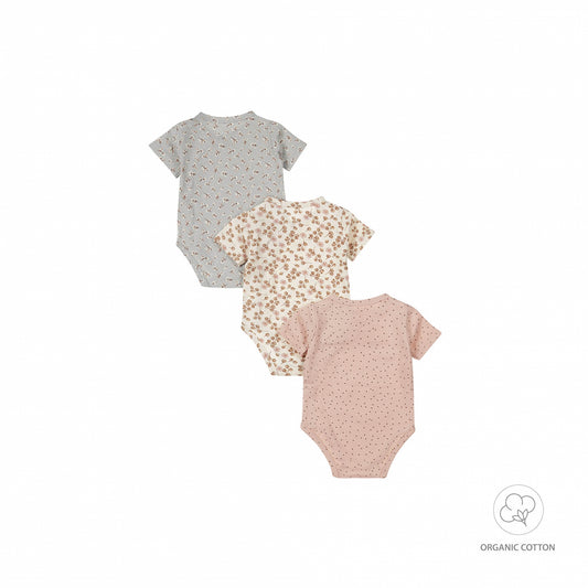Dirkje "Wickel-Bodys" 3er Set kurzarm - ;ulti Color