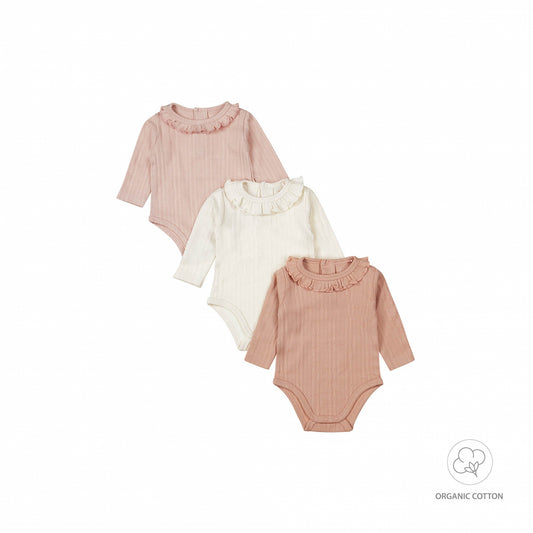 Dirkje "Bodys langarm" 3er Pack - Multi Color