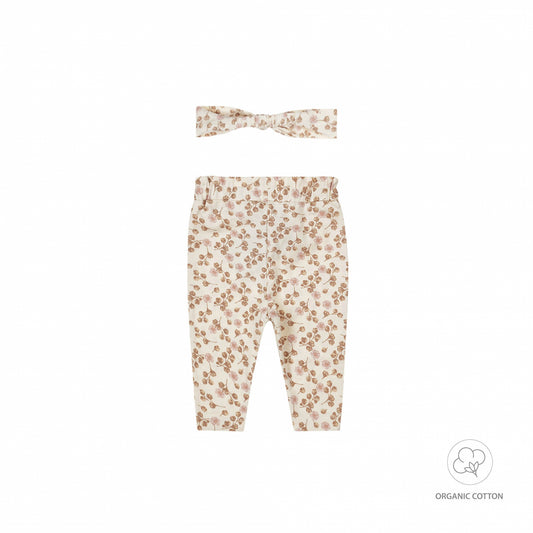 Dirke "Leggings mit Haarband" allover Druck - Off White
