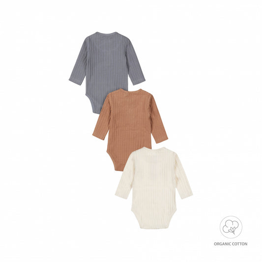 Dirkje "Bodys langarm" 3er Pack mit Knöpfen - Multi Color