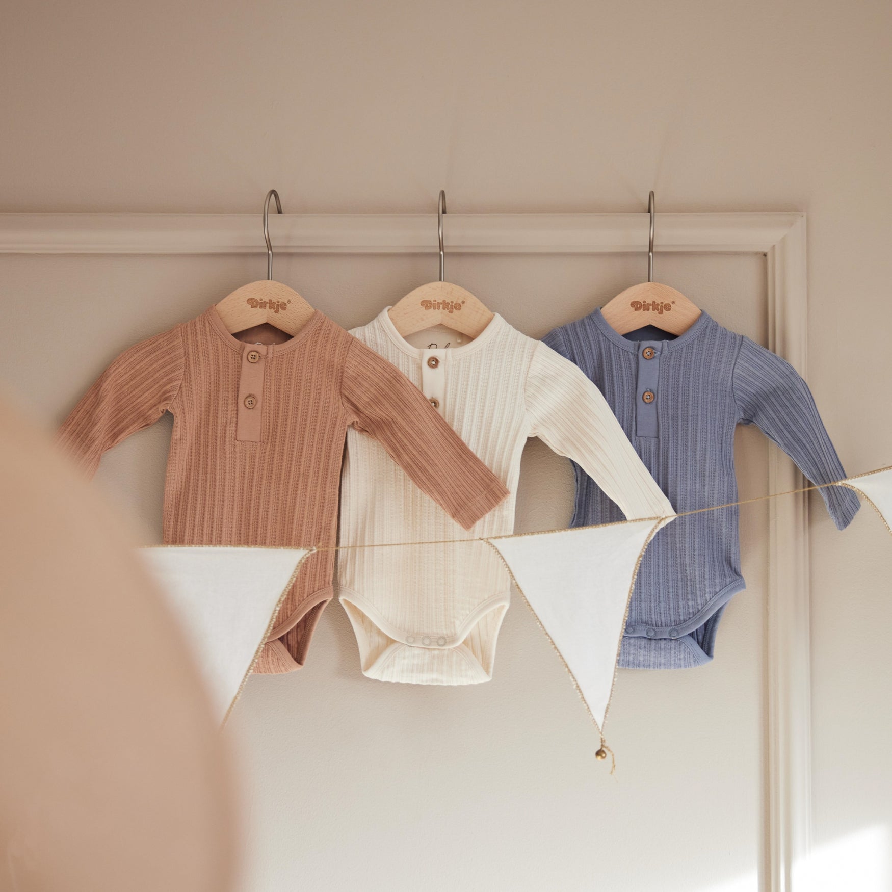 Dirkje "Bodys langarm" 3er Pack mit Knöpfen - Multi Color