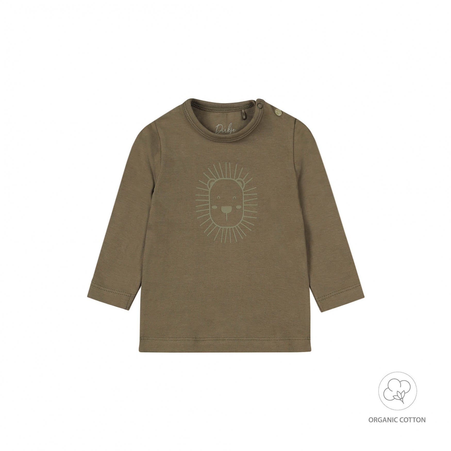 Dirkje "T-Shirt langarm" mit Druck - Faded Green