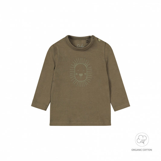 Dirkje "T-Shirt langarm" mit Druck - Faded Green