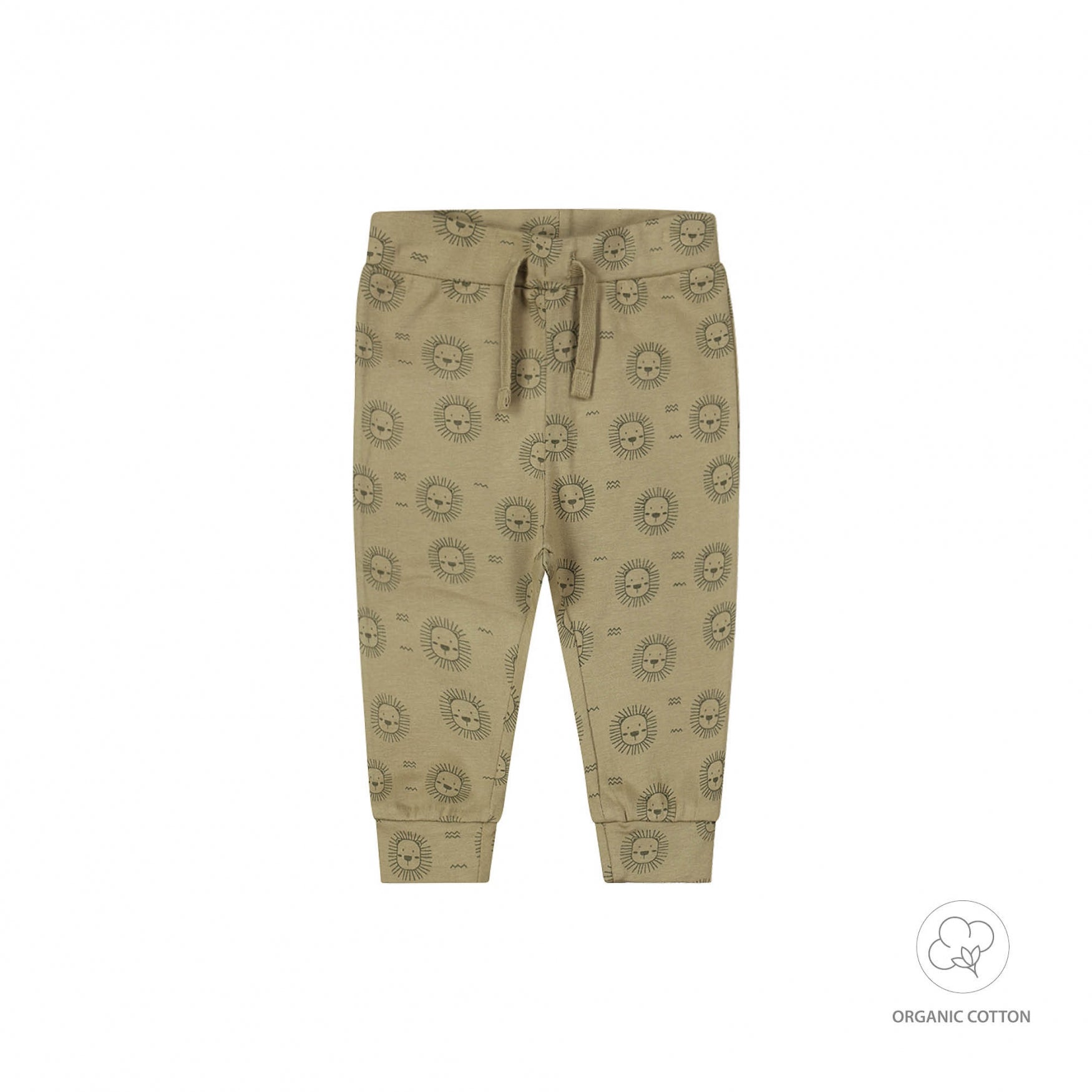 Dirkje "Jogginghose" mit Kordelzug, allover Druck - Faded Green