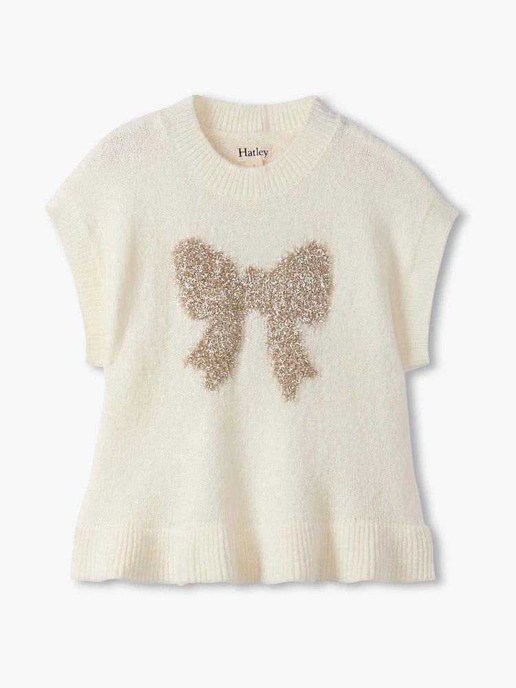 Hatley "Gold Bow Everywhere Sweater Vest"