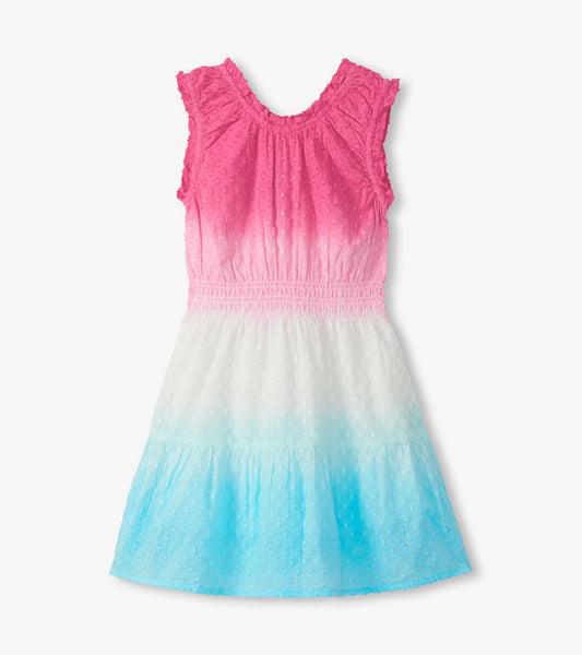 Hatley Sommerliches Gartenkleid mit Dip-Dye-Effekt und Raffungen - Azalea Pink