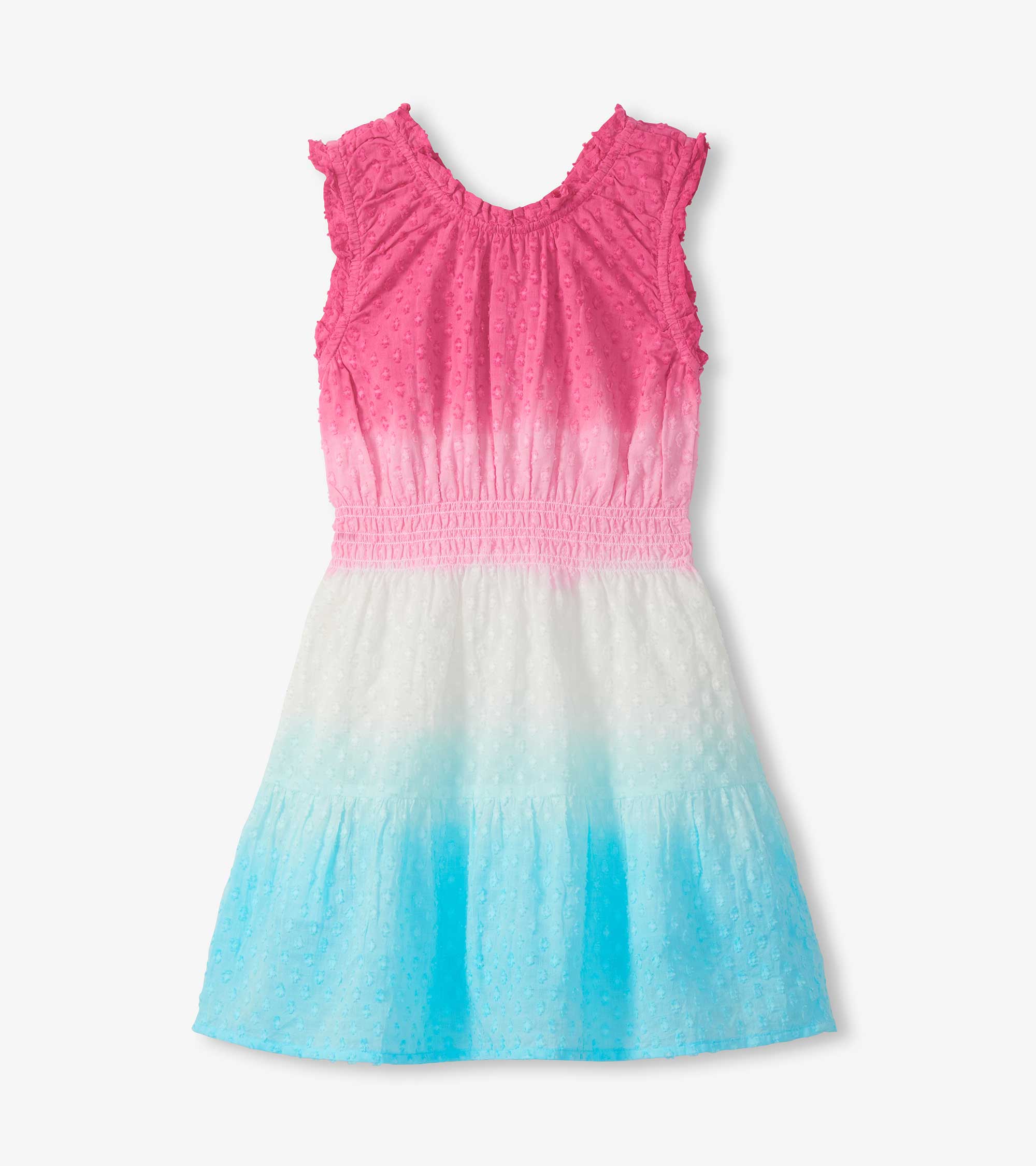 Hatley Sommerliches Gartenkleid mit Dip-Dye-Effekt und Raffungen - Azalea Pink
