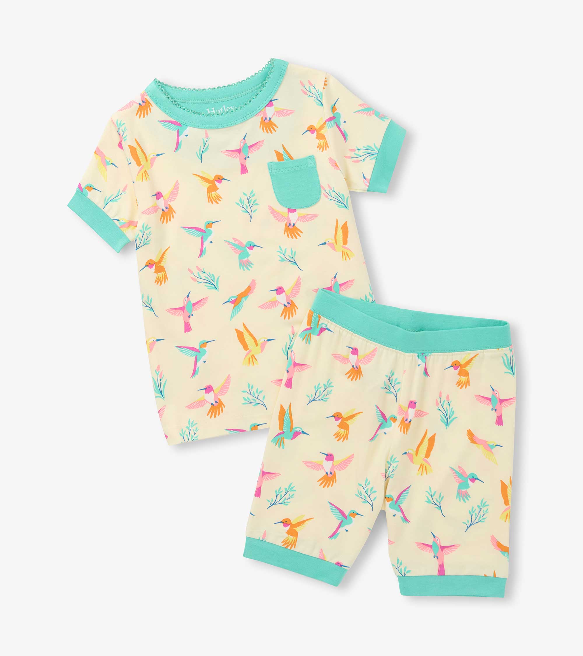 Hatley Frühlings-Kolibri-Bambus-Kurzpyjama-Set