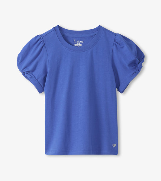 Hatley Amparo blaues T-Shirt mit verdrehten Ärmeln - Amparo Blue
