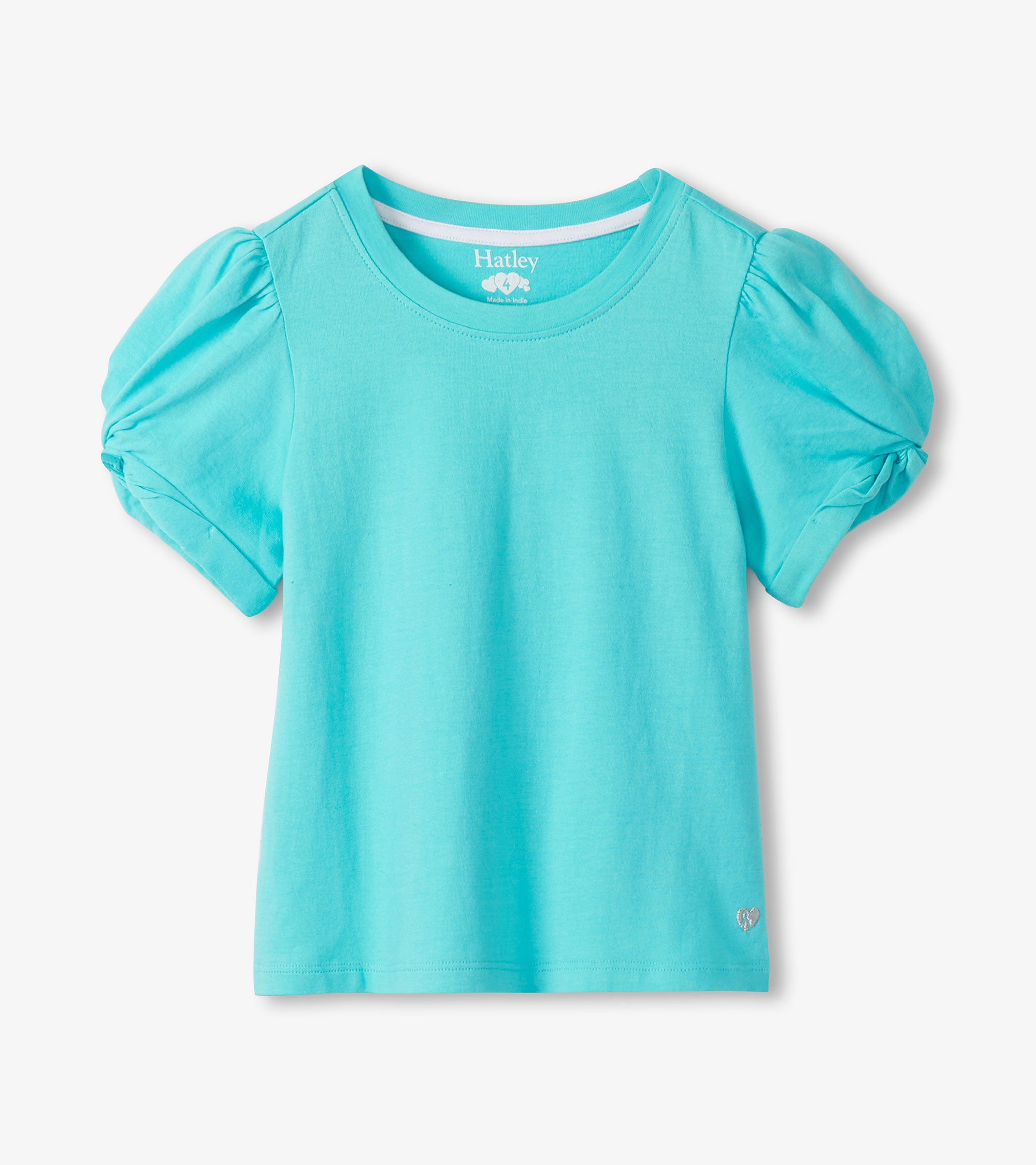 Hatley blaues T-Shirt mit verdrehten Ärmeln - Blue Radiance
