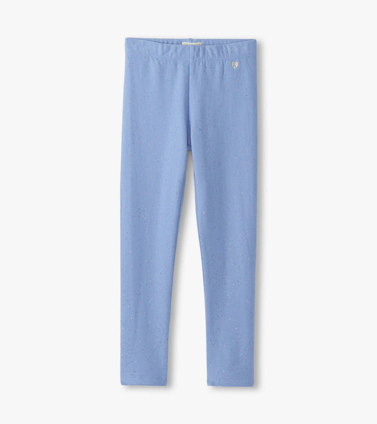 Hatley "Leggings" kuschelig mit Glitter - Kornblumenblau