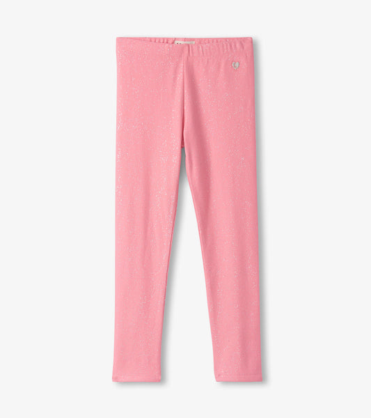 Hatley "Leggings" kuschelig mit Glitter - Flamingorosa