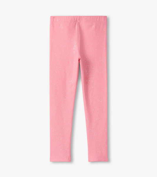 Hatley "Leggings" kuschelig mit Glitter - Flamingorosa