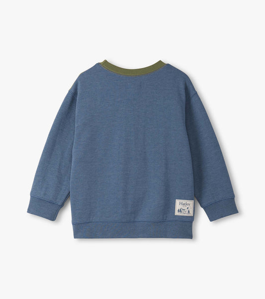 Hatley "Pullover" sportlich im herbstlichem Farbblockdesign - Fähnrich Blau
