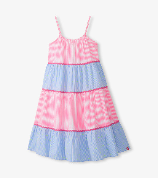 Hatley Trägerkleid aus gemischtem Seersucker - Strawberry Moon