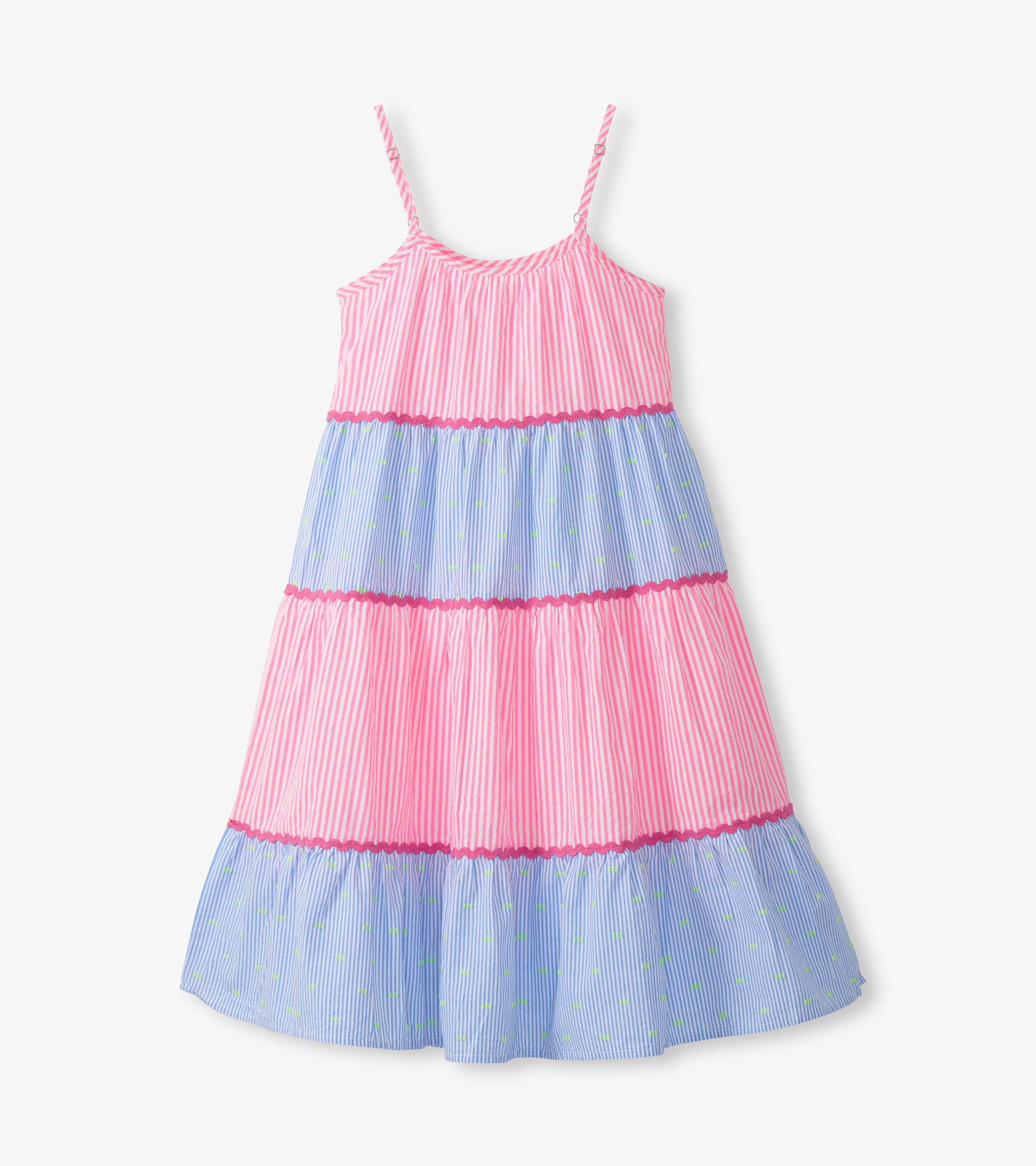 Hatley Trägerkleid aus gemischtem Seersucker - Strawberry Moon