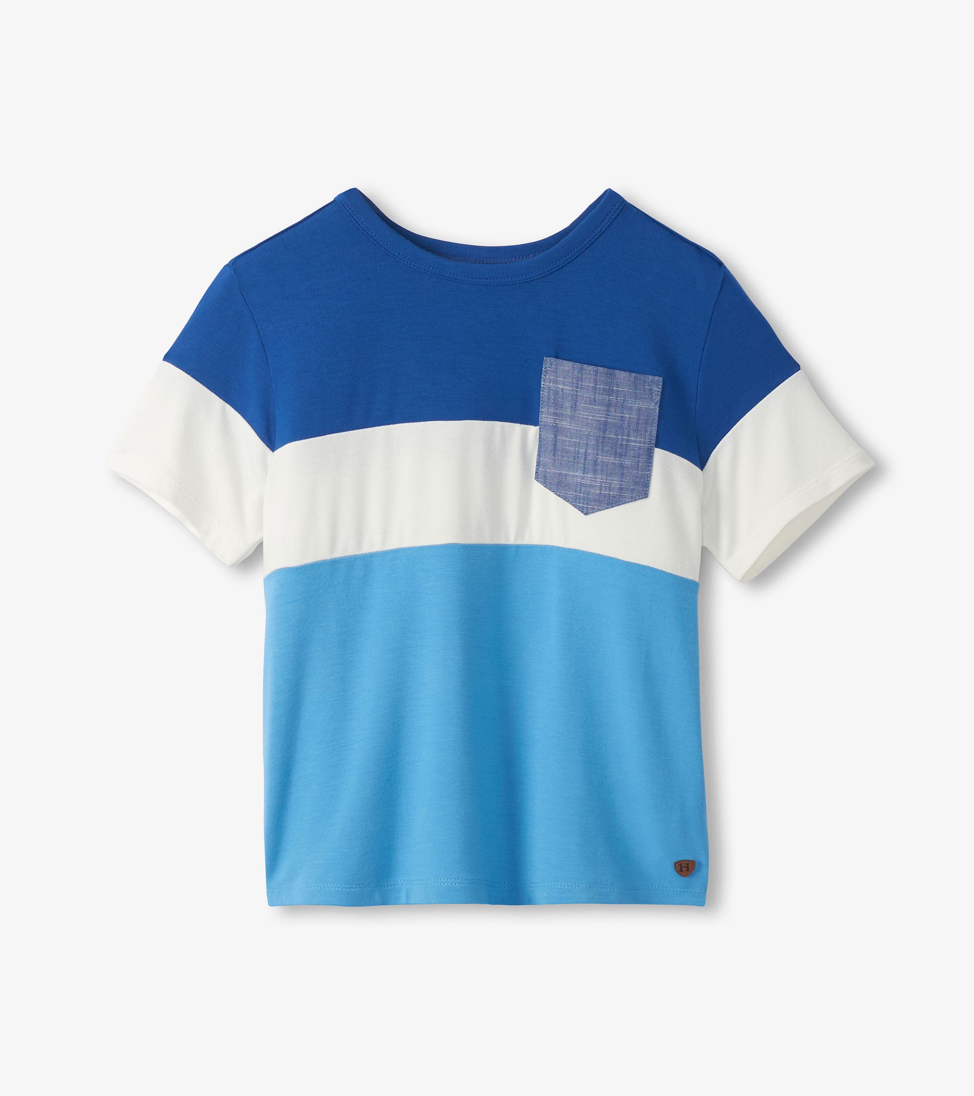 Hatley Niagara Farbblock Bambus-T-Shirt - Blue