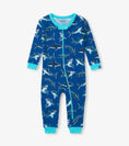 Bild in Galerie-Betrachter laden, Hatley Baumwolloverall mit Hai-Muster - French Blue
