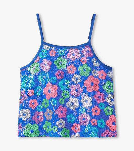 Hatley Paillettenoberteil mit Partyblumen - Amparo Blue
