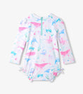 Bild in Galerie-Betrachter laden, Hatley Rashguard-Badeanzug mit Meeresmotiven - White
