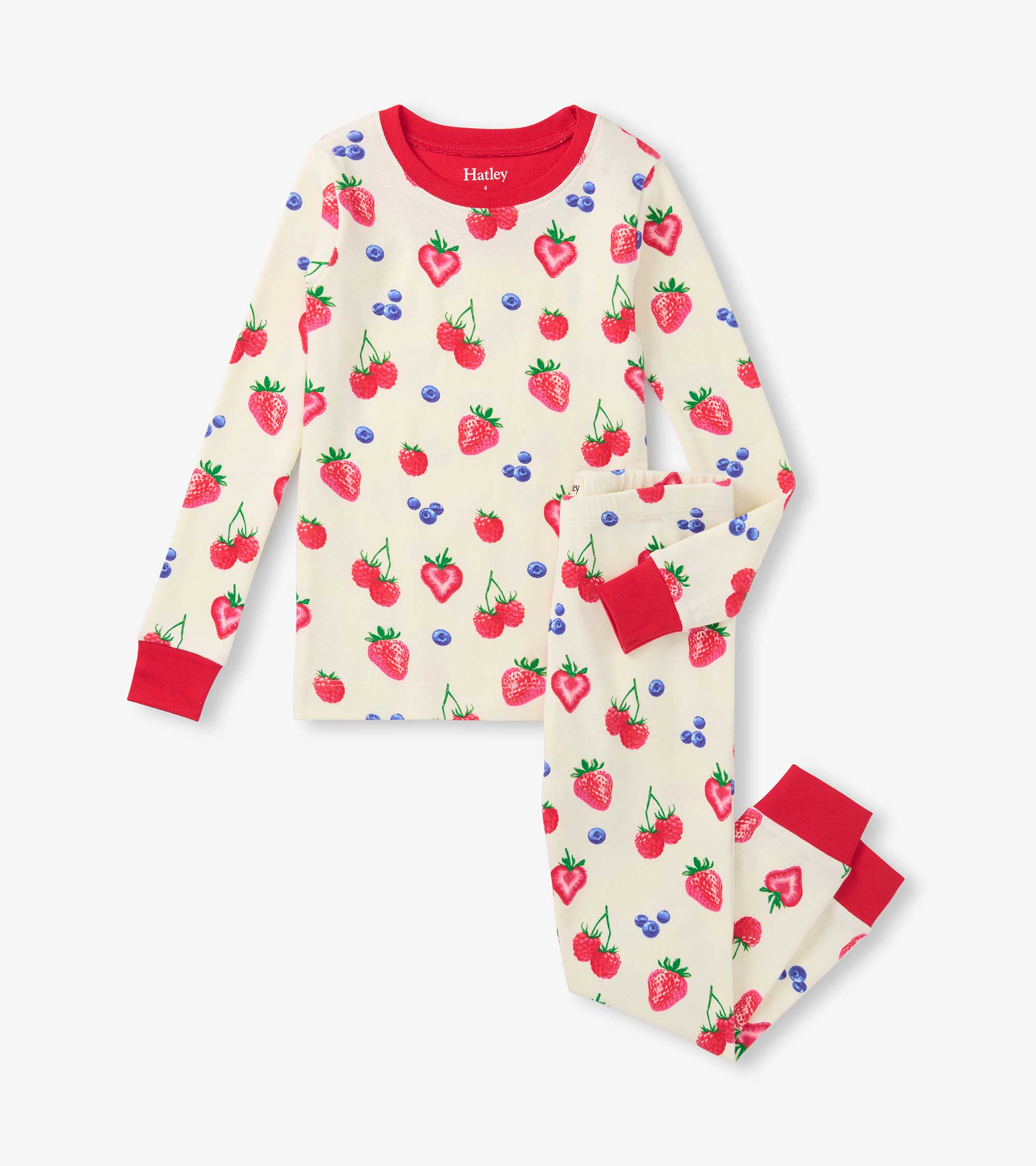 Hatley Sommerbeeren-Baumwollpyjama-Set - Cami Lace