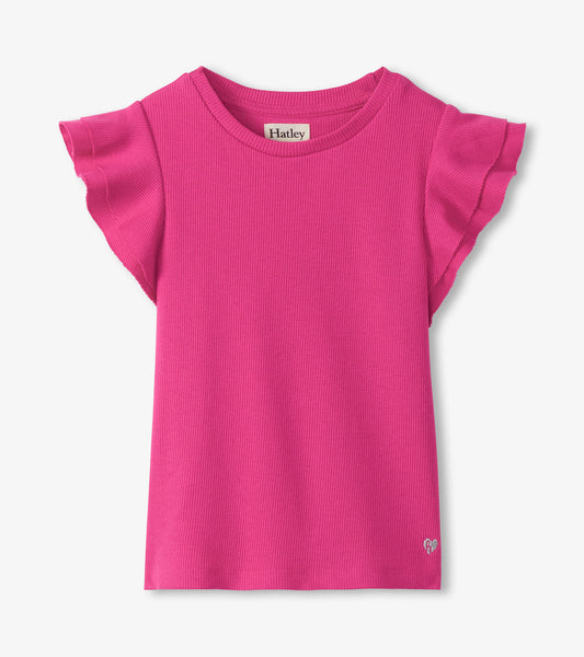 Hatley Shirt mit Flügelärmchen - Strawberry Moon