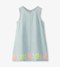 Bild in Galerie-Betrachter laden, Hatley hellblaues, besticktes Latzkleid aus Tencel - Blue

