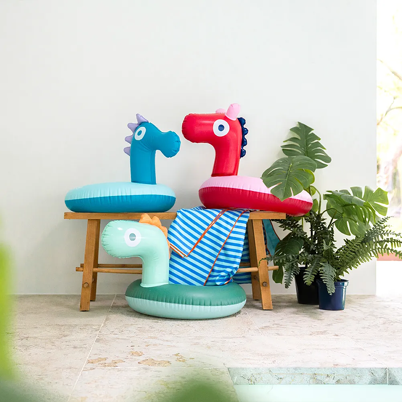 Quut "Schwimmring" Seepferd - Blau/Hellblau/Flieder